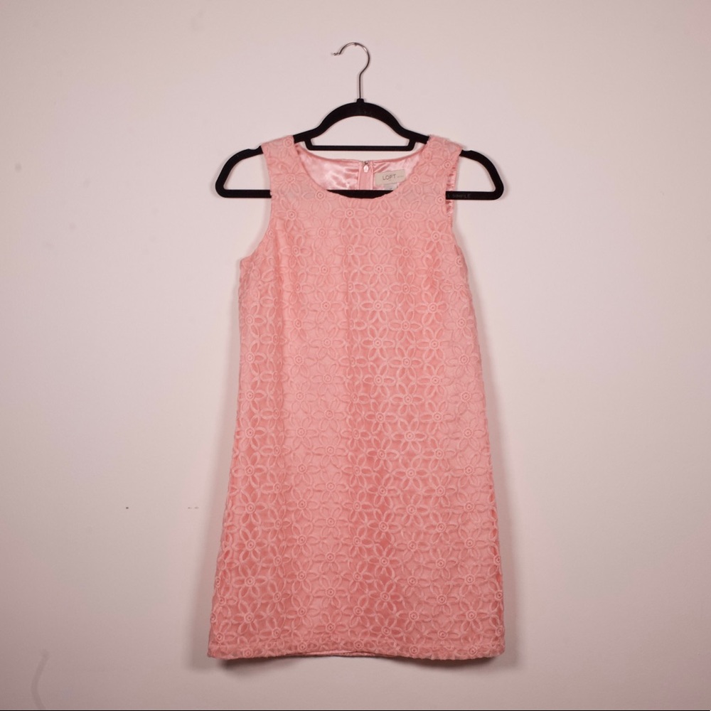 Floral Embroidered LOFT Sheath Dress